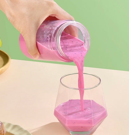 Multifunctional Rechargeable Electric USB Juicer Cup Double Cup Handheld Mixer Cup 500 ML Blending Juice Cup Outdoor
