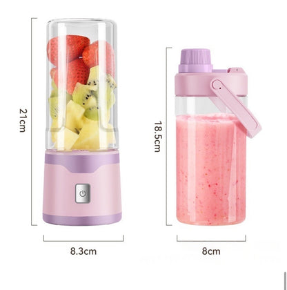Multifunctional Rechargeable Electric USB Juicer Cup Double Cup Handheld Mixer Cup 500 ML Blending Juice Cup Outdoor