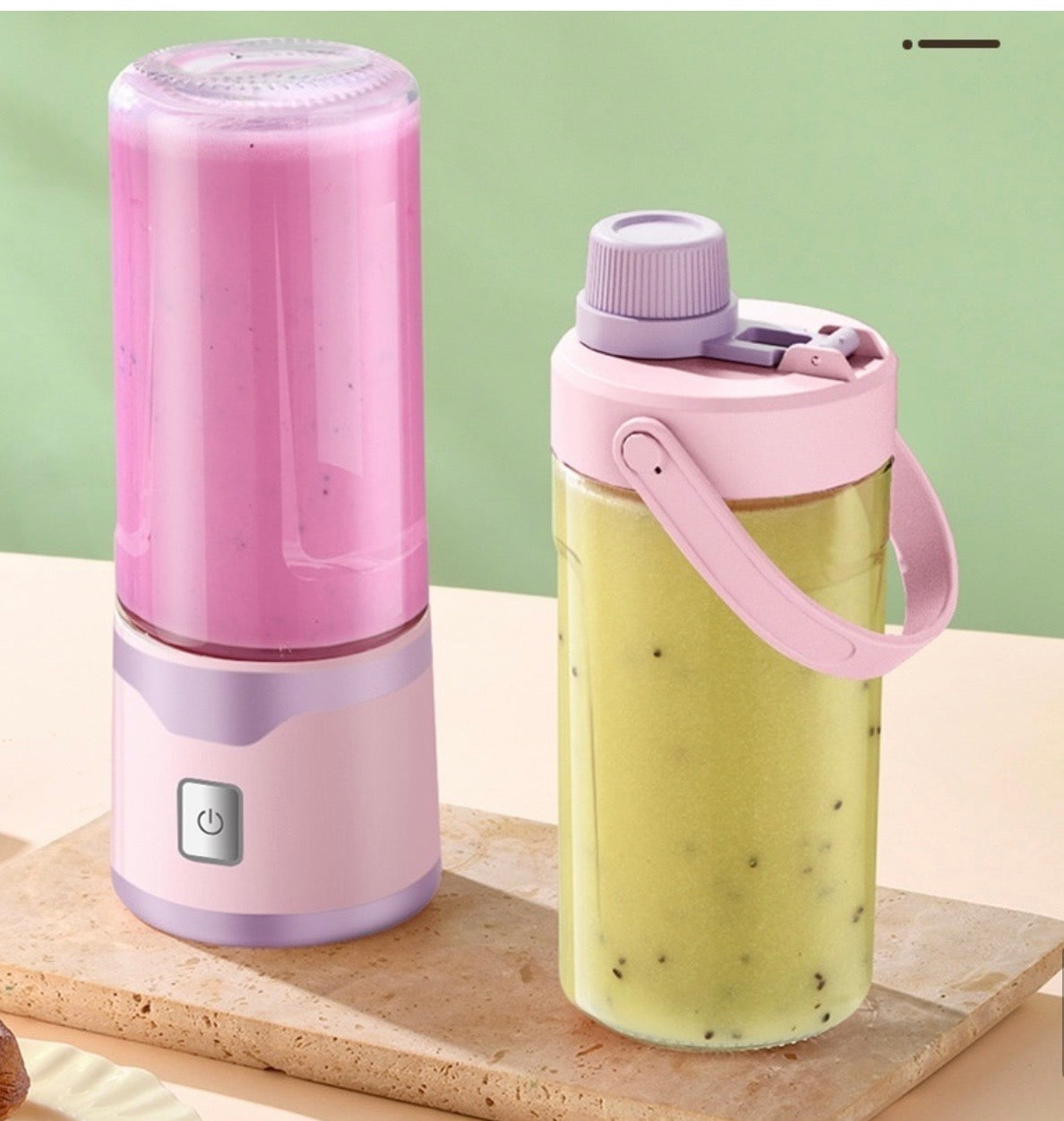 Multifunctional Rechargeable Electric USB Juicer Cup Double Cup Handheld Mixer Cup 500 ML Blending Juice Cup Outdoor