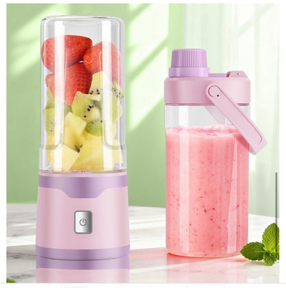 Multifunctional Rechargeable Electric USB Juicer Cup Double Cup Handheld Mixer Cup 500 ML Blending Juice Cup Outdoor