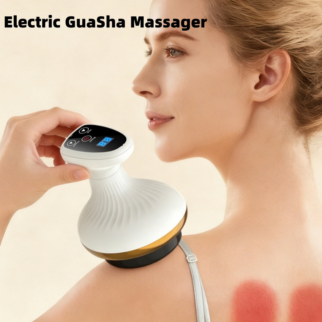 Placă electrică Gua Sha Dispozitiv de masaj cu ventuze Frumușete Perie electrică Meridian Masaj abdominal acasă Placă Gua Sha Masaj