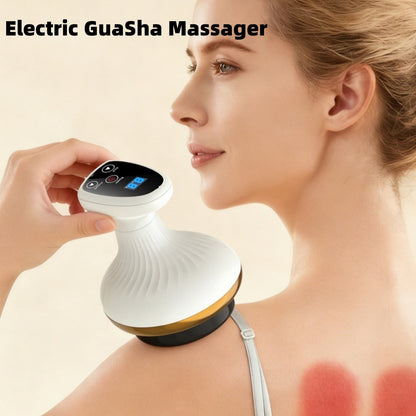 Placă electrică Gua Sha Dispozitiv de masaj cu ventuze Frumușete Perie electrică Meridian Masaj abdominal acasă Placă Gua Sha Masaj